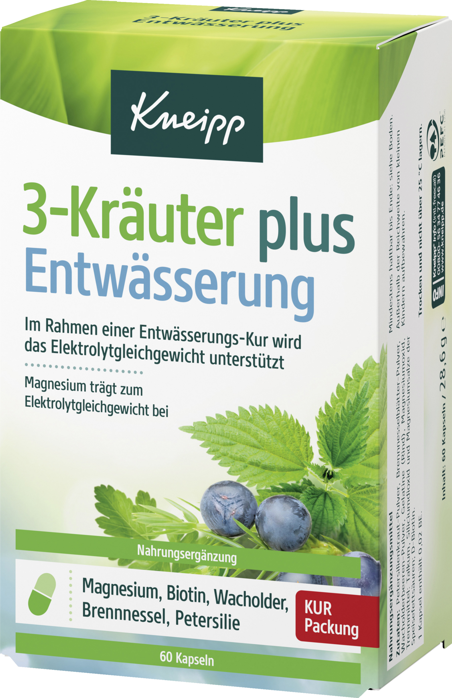 Kneipp 3 herbs plus drainage capsules