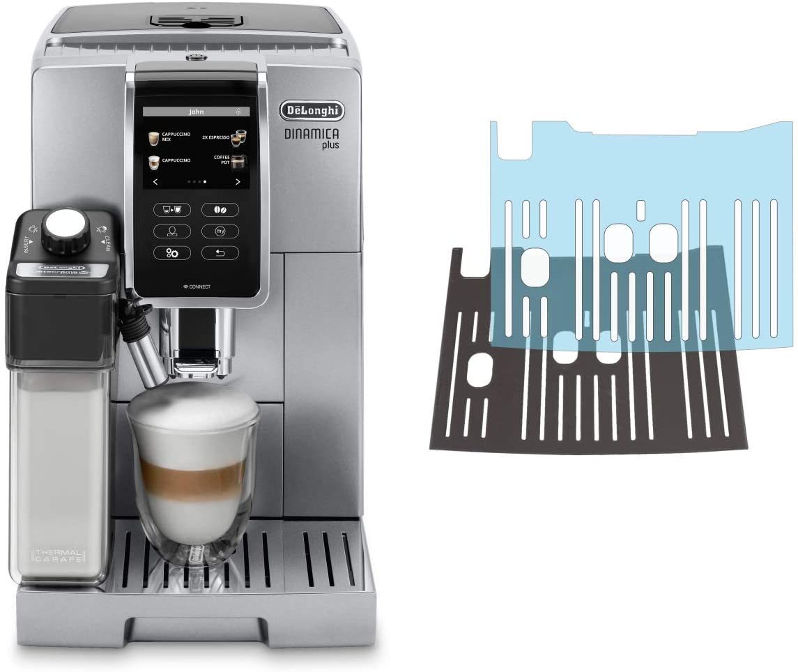 Schutzfolien-loew 3 x screen protectors for DeLonghi Dinamica Plus 370.70-370.85 - 370.95-370.95 - 376.95-353.75 - 356.57-356.77 - 352.57-350.50 - 3 - 3 50.55. - 350.75 - 350.85 Drip Tray - Cup Shelf - Storage Tray