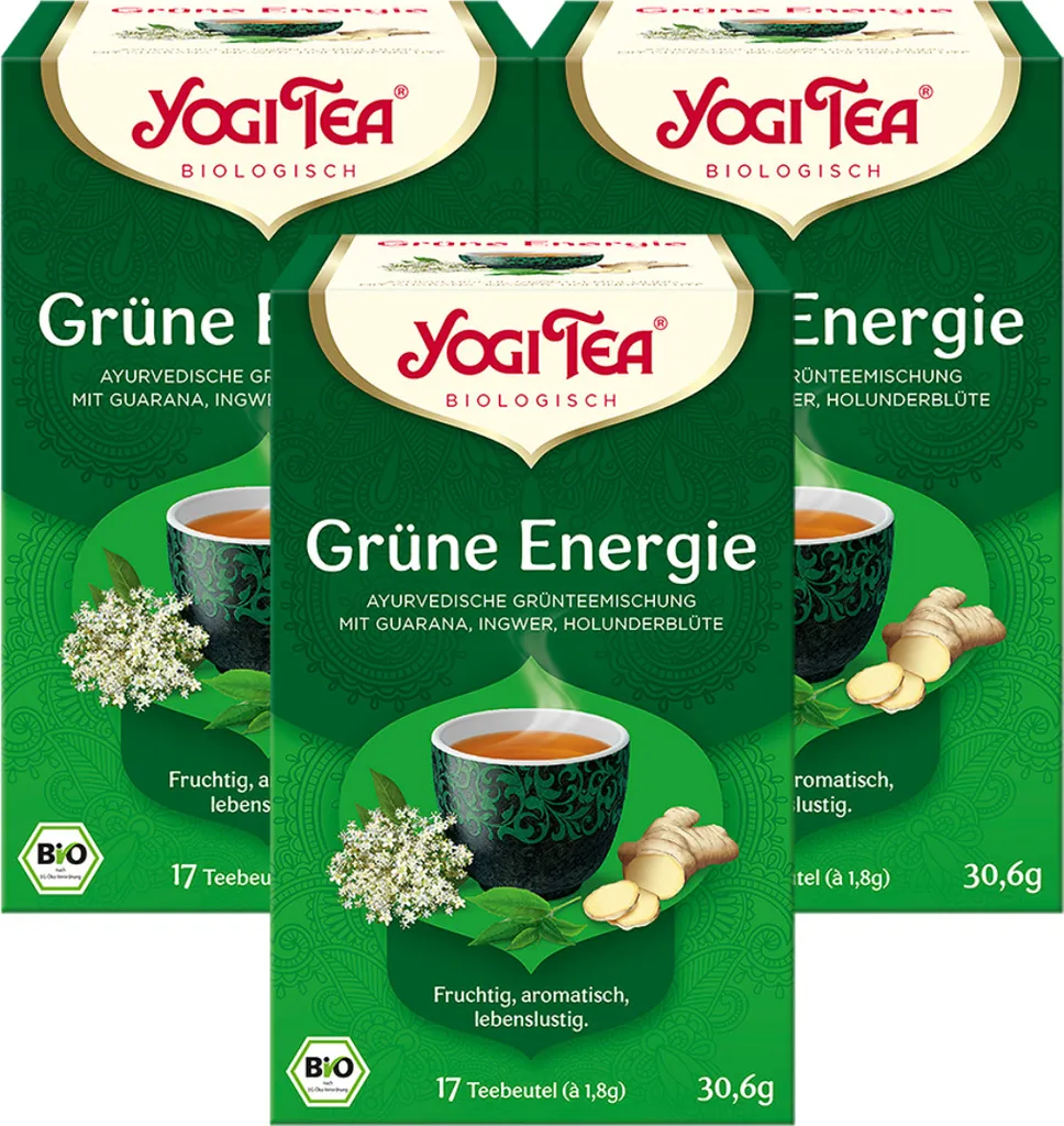 3 x YOGI TEA Green Energy | 3 x 30.6g