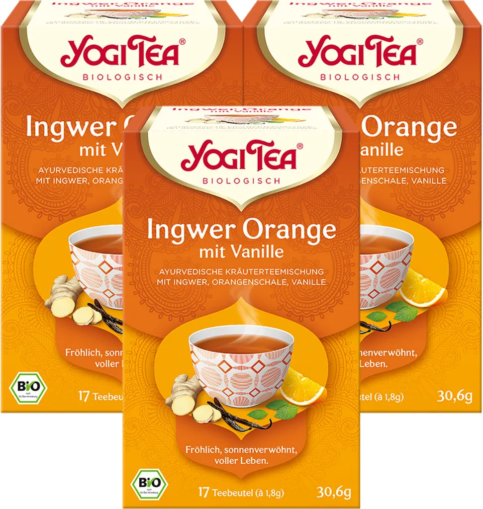 3 x YOGI TEA Ginger Orange | 3 x 30.6g