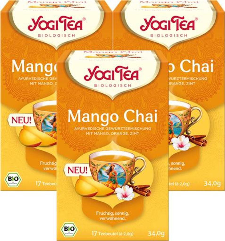 3 x YOGI TEA Mango Chai | 3 x 34g