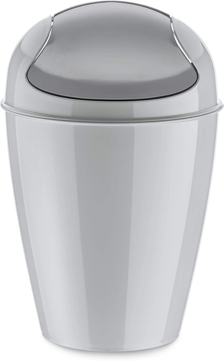 Koziol Del S 5777663 Swing-Top Bin 5 L Plastic Grey