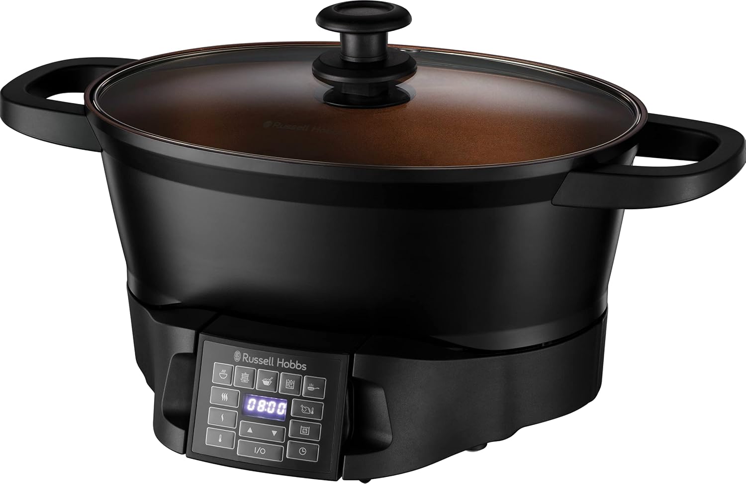 Russell Hobbs Multicooker 6.5 L [Digital Display] 8 Cooking Functions (Slow Cooker, Steamer, Rice Cooker, Roaster, Sous Vide Cooker, Cooker, Warming Container, Slow Cooker) Dishwasher Safe 28270-56