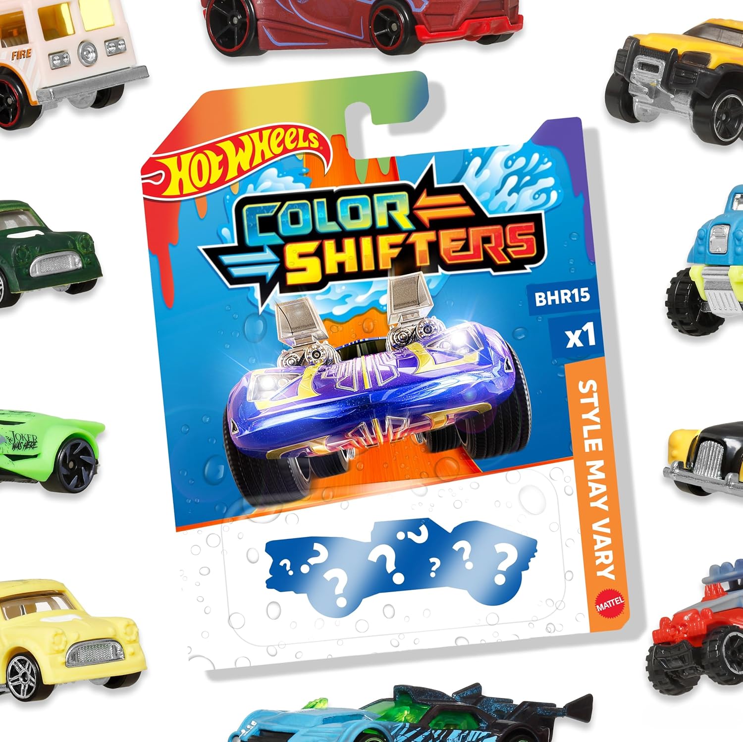 Hot Wheels Color Shifters (Various Models, Random Vehicle) - Vehicles that change colour in warm water, colour options for racing and colour changing fun, BHR15