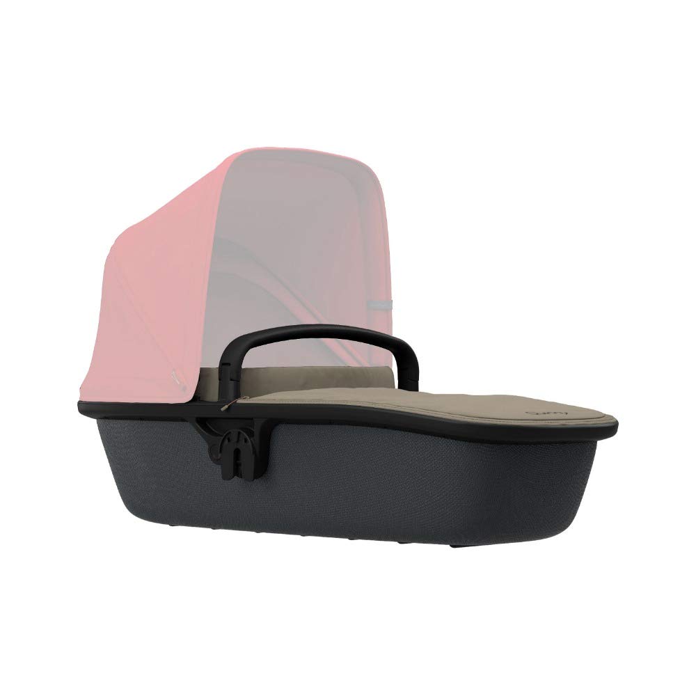 Quinny Lux carrycot, suitable for Buggy Zapp Flex and Zapp Flex Plus, ultra-light carrycot, sturdy and breathable, usable from birth up to 6 months, black on graphite