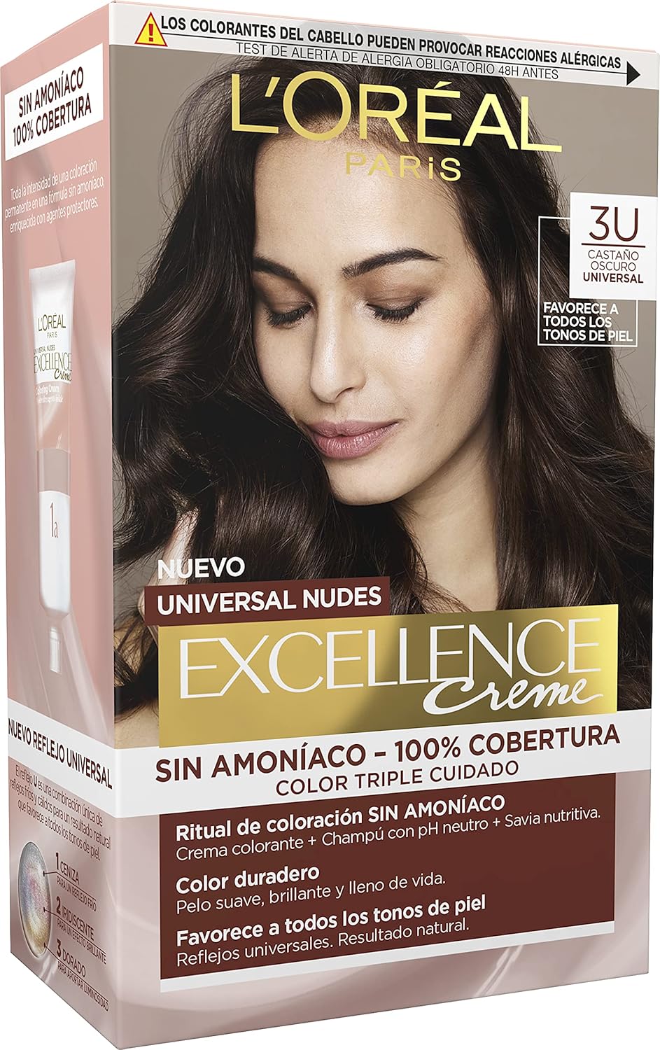 L'Oréal Paris Excellence Creme Universal Nudes Ink 3U-Dark Brunette