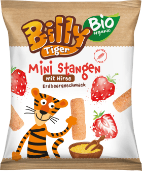 Billy Tiger Children's snack mini stood millet strawberry taste, from 3 years, 30 g