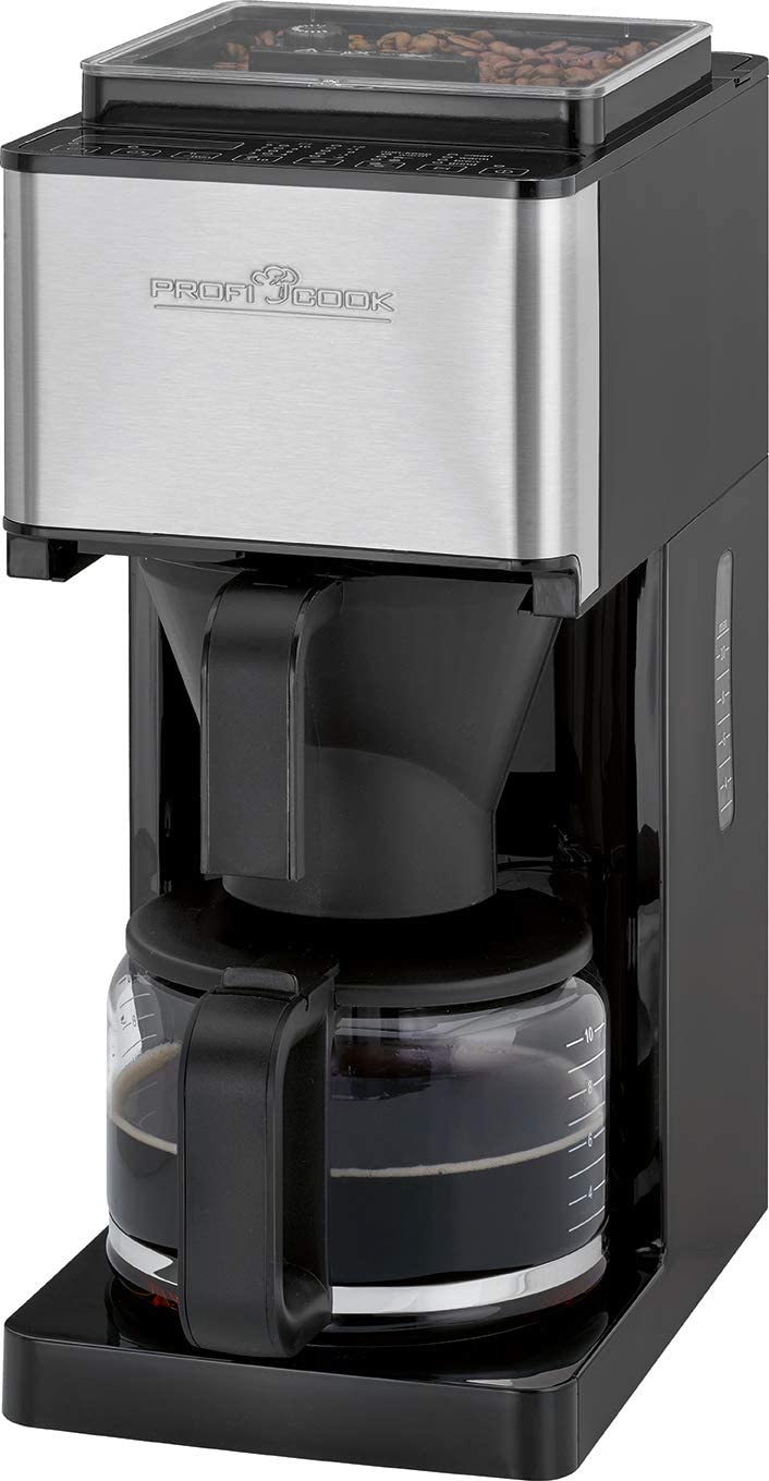 ProfiCook PC-KA 1138, 2-in-1 coffee machine with grinder for approx. 8-10 cups (1.25 litres)