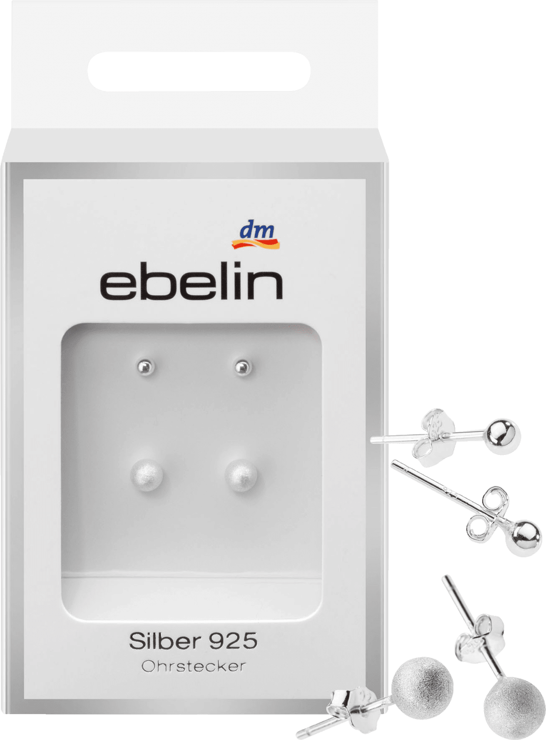 ebelin Stud Earrings 925 Silver, 4 St