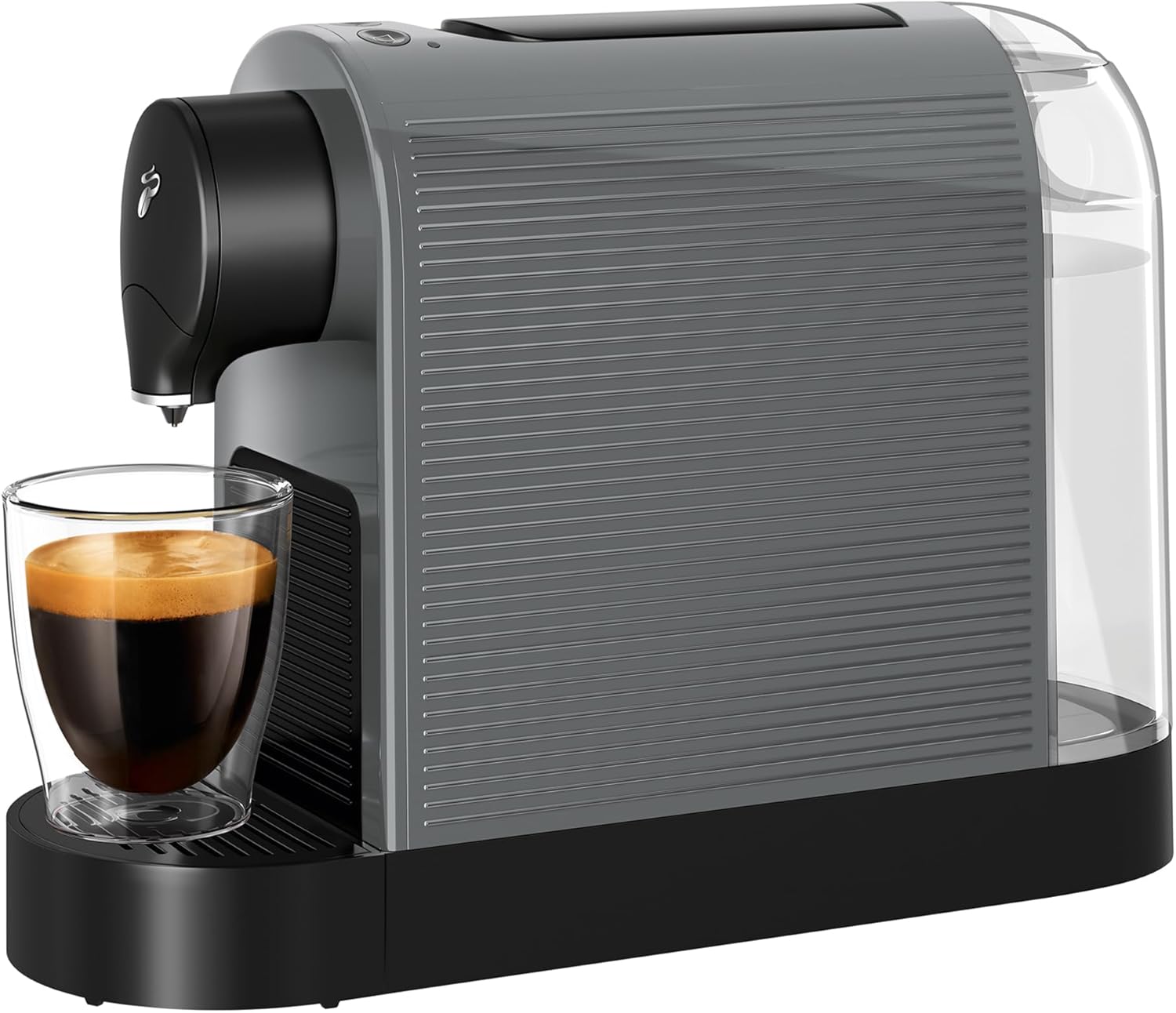 Tchibo Cafissimo Pure Plus Coffee Machine Capsule Machine for Caffè Crema, Espresso and Coffee 0.8 L 1250 Watt 11.9 x 33.7 x 24 cm Grey