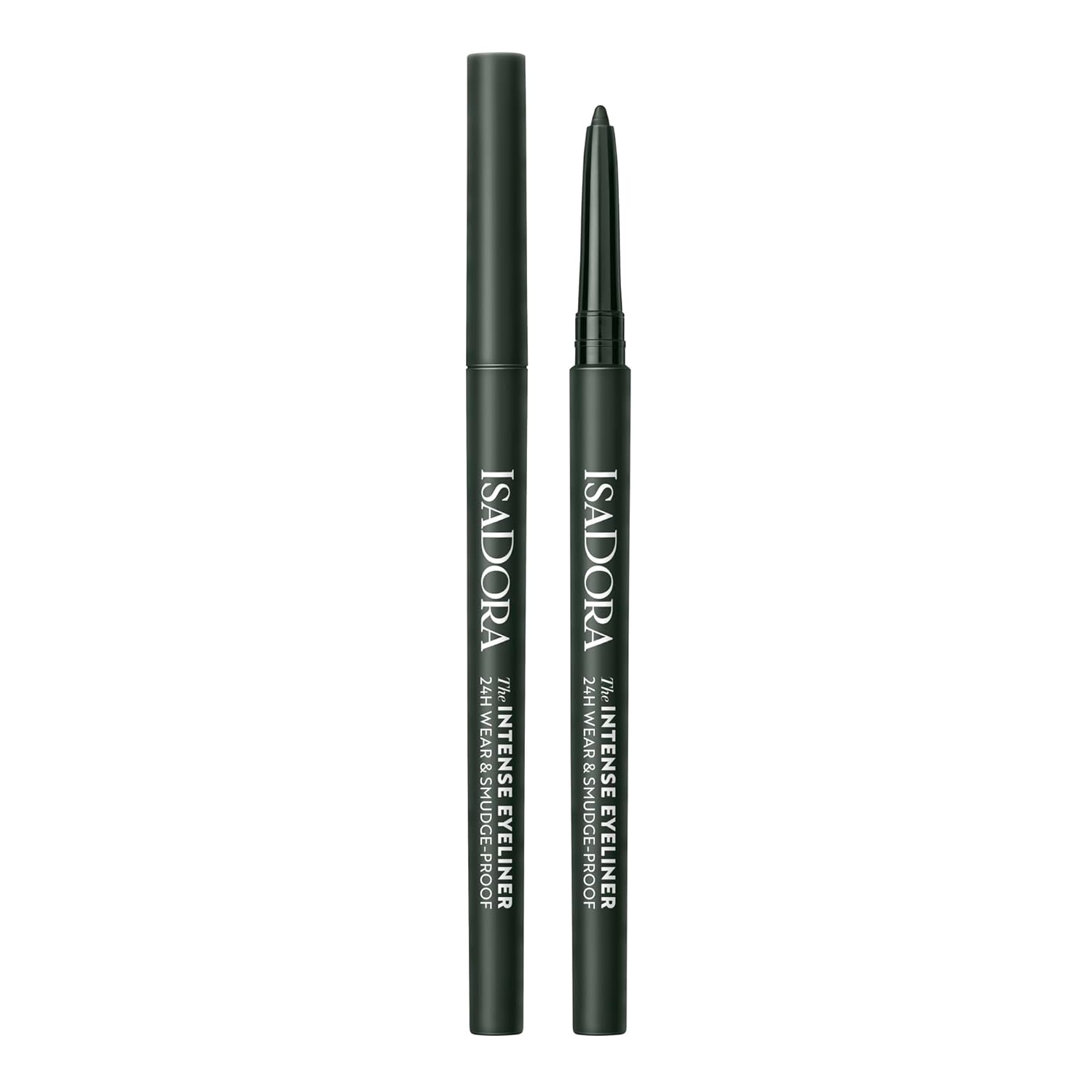 IsaDora Kajal Waterproof Black Intense 24H - Strong Hold without Smudging - Eyeliner Pen Ideal for Smokey Eyes - Black Waterproof - Especially Easy to Apply