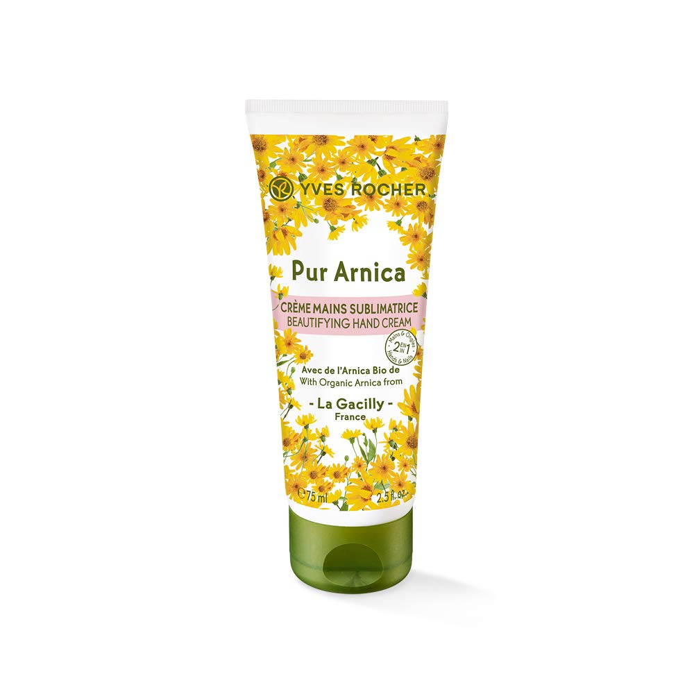 Yves Rocher PUR ARNICA Nourishing Hand Cream Moisturising Hand Care with Arnica 1 x Tube 75 ml