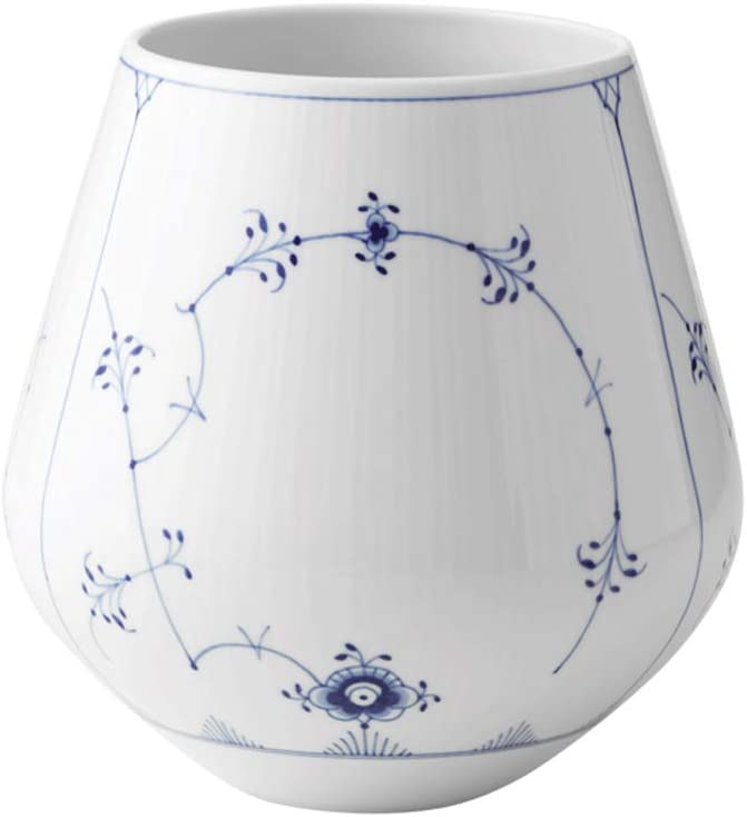 Royal Copenhagen Musselmalet Ribbed Vase Large 20.5 cm
