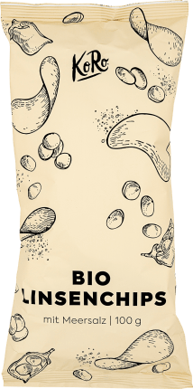 KoRo Lentil chips with sea salt, 100 g