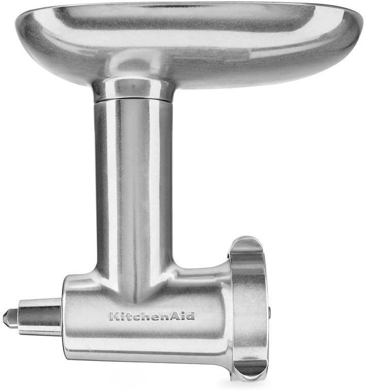 KitchenAid 5KSMMGA All-Metal Meat Grinder Attachment for the Stand Mixer -Metal, Colour: Silver