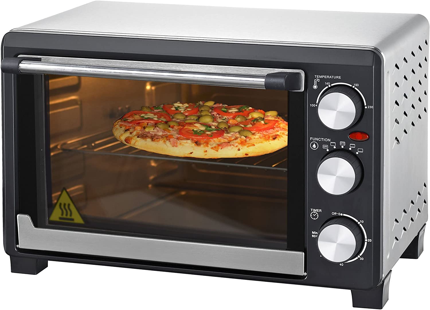 Syntrox Germany Mini Stand Oven with Circulating Air and Rotating Skewer 18 Litres Mini Oven Pizza Oven