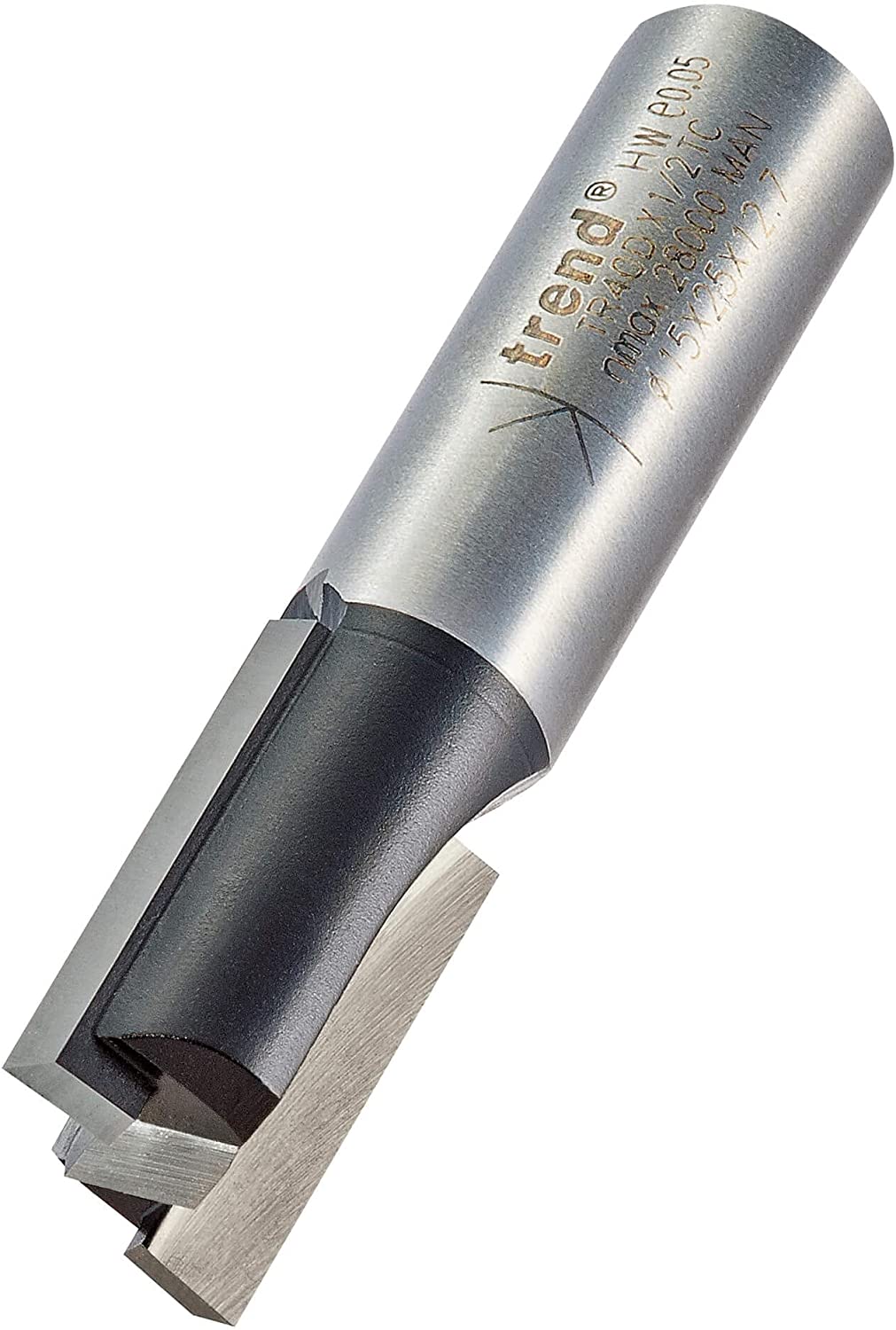 Trend TR40D x 1/2 TCT Two Flute Cutter Long Shank TRETR40D12TC 15 x 25 mm