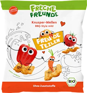 FRECHE FREUNDE Children's snack crispy waves BBQ style mild from 3 years, 50 g