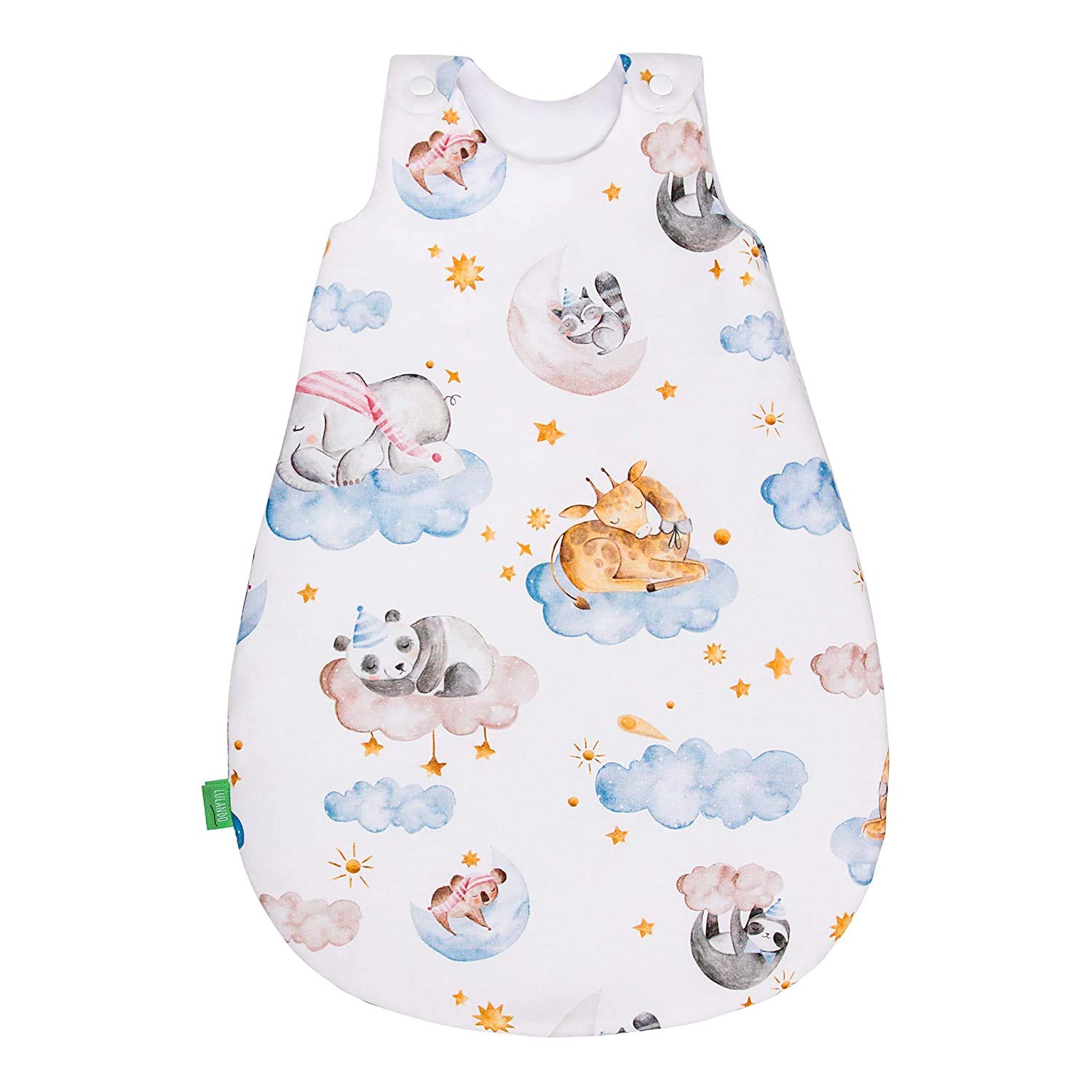 LULANDO Art. Baby Sleeping Bag, 100% Cotton, Anti-Allergic Silicone Fibre, Length 70 cm (Sleepy, 70 cm)