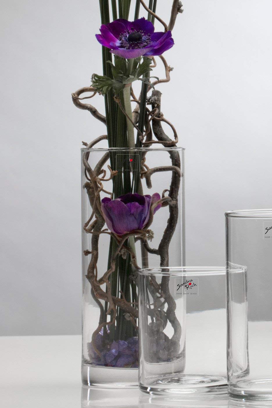 Sandra Rich Glass Vase Cyli Cylinder 20Cm