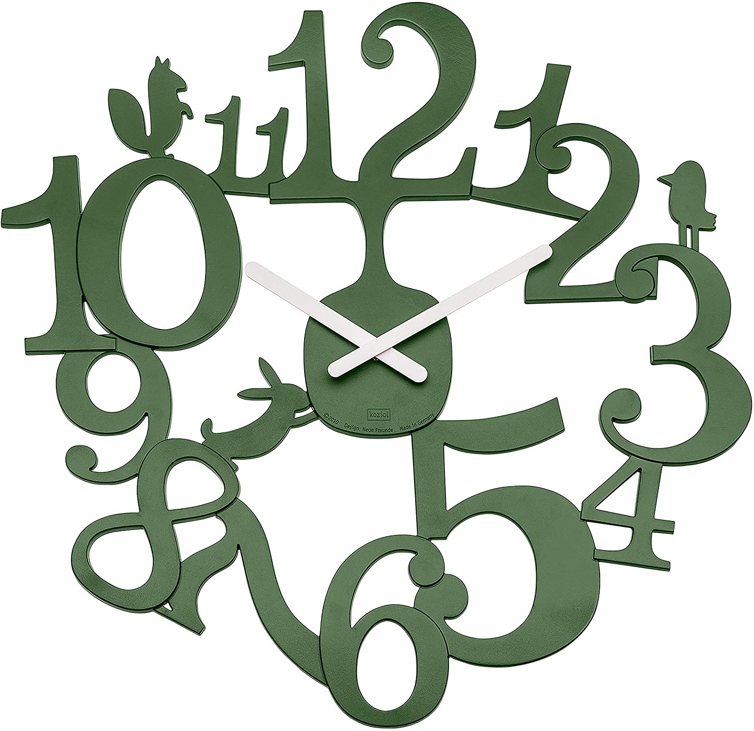 Koziol Pi:P Wall Clock, Solid White
