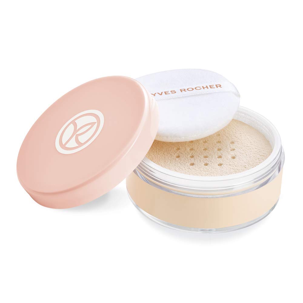 Yves Rocher COULEURS NATURE Pure Light Loose Powder for a Flawless Finish 1 x Tin & Powder Puff 15g