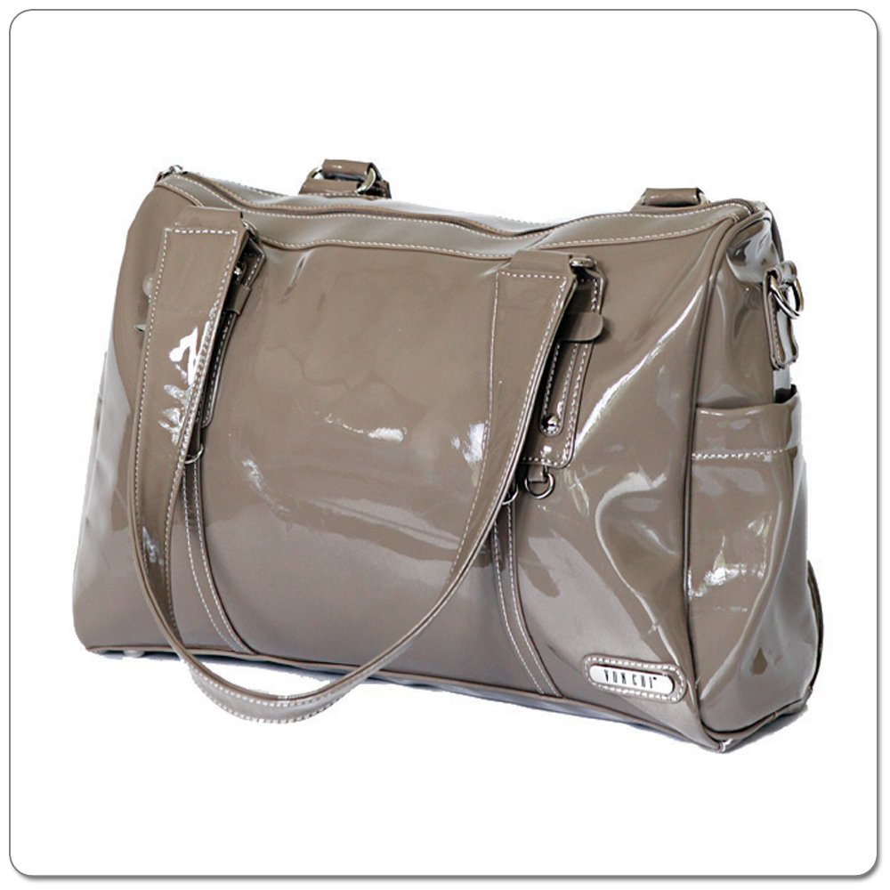 Vanchi NU Leather Soho Boxy Black Faux Leather – Taupe