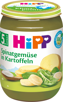 HiPP Vegetables Spinach vegetables with potatoes from the 5th month, 190 g
