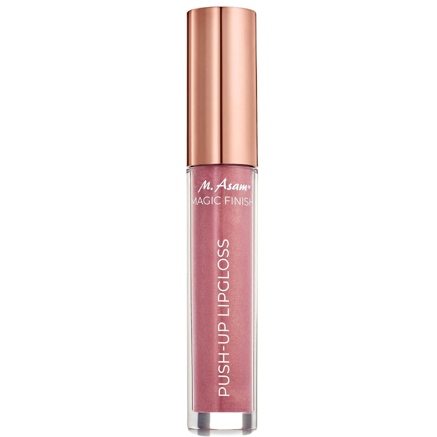 M. Asam MAGIC FINISH Push-up Lip Gloss Rosewood Light (4 ml) - Plumping rosewood-colored lip gloss for full, shiny lips, enriched with hyaluronic acid, tingling push-up effect.