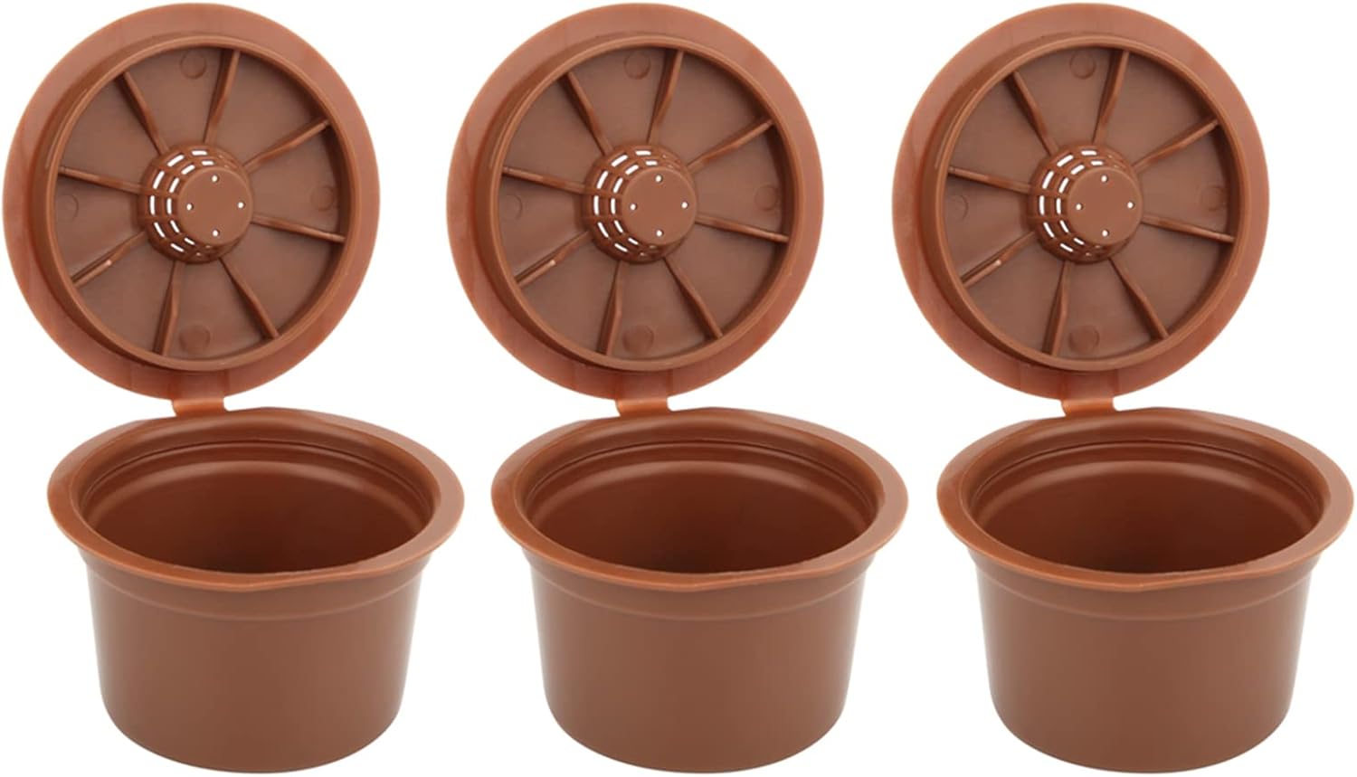 3-Piece Coffee Filter, Reusable Coffee Filter Cup Basket, Refillable Coffee Capsule Filter Cup Accessories for Caffitality Coffee Machines, Replacement for Coffee Pods