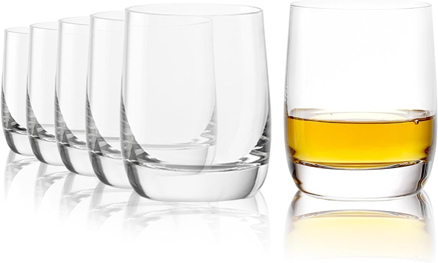 Stölzle Lausitz Weinland Whiskey Glasses, Set of 6, 180 ml, High-Quality Whiskey Cups in Timeless Design, Whiskey Tumbler Made of Lead-Free Crystal Glass, Dishwasher and Shockproof, Made in Germany