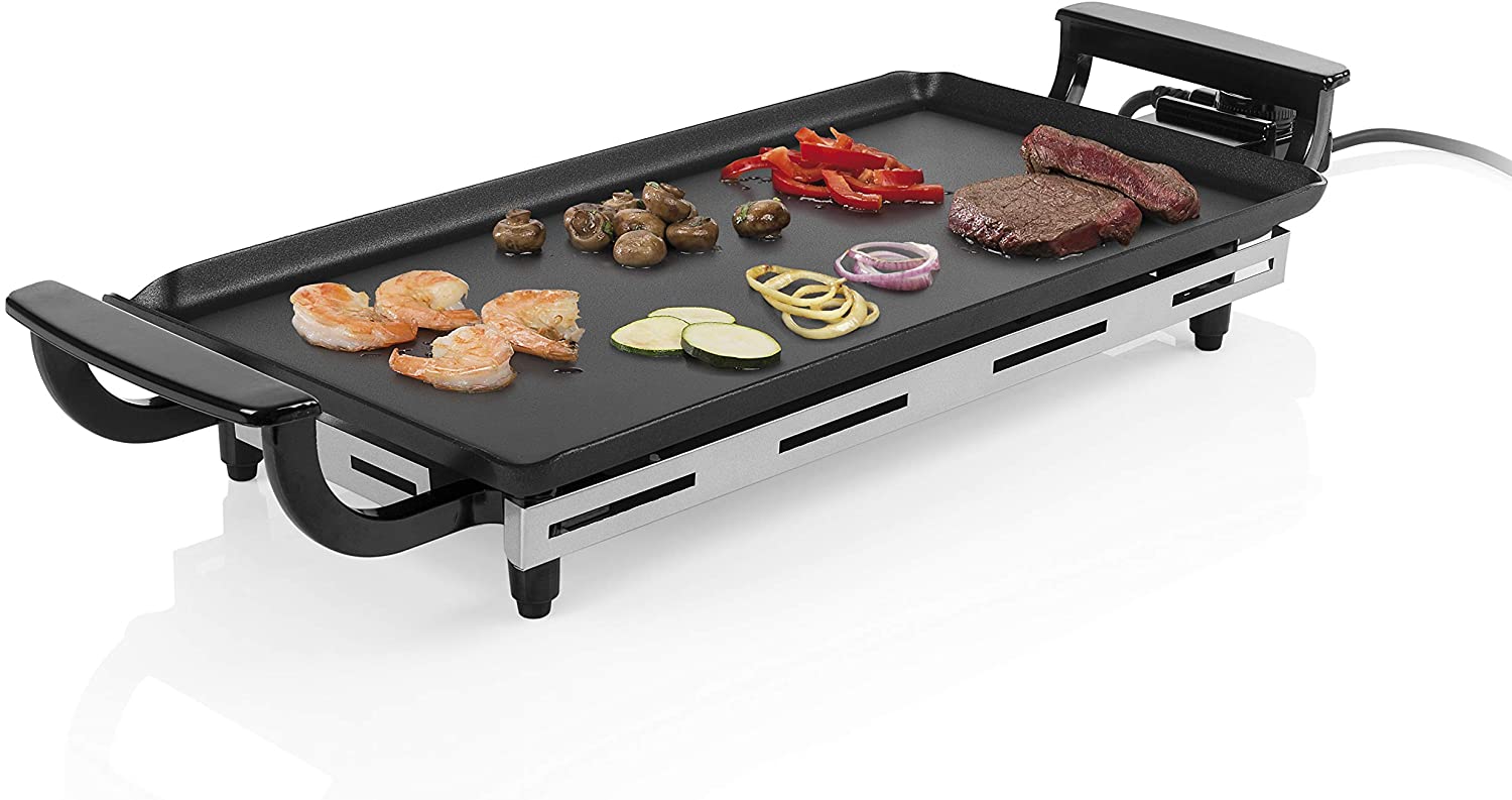 Princess 102325 XXL Table Grill, Teppanyaki Grill Plate, Includes 4 Wooden Spatulas, 36 x 60 cm