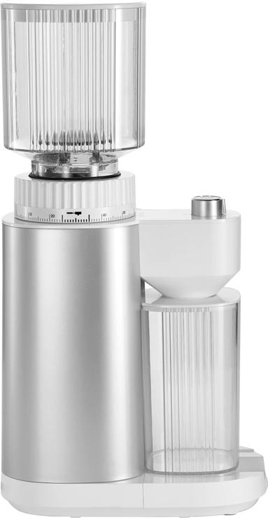 ZWILLING ENFINIGY Coffee Grinder for 1 - 12 Cups, Electric Coffee Grinder with Aromatic Conical Grinder & Adjustable Grinding Degree, Silver