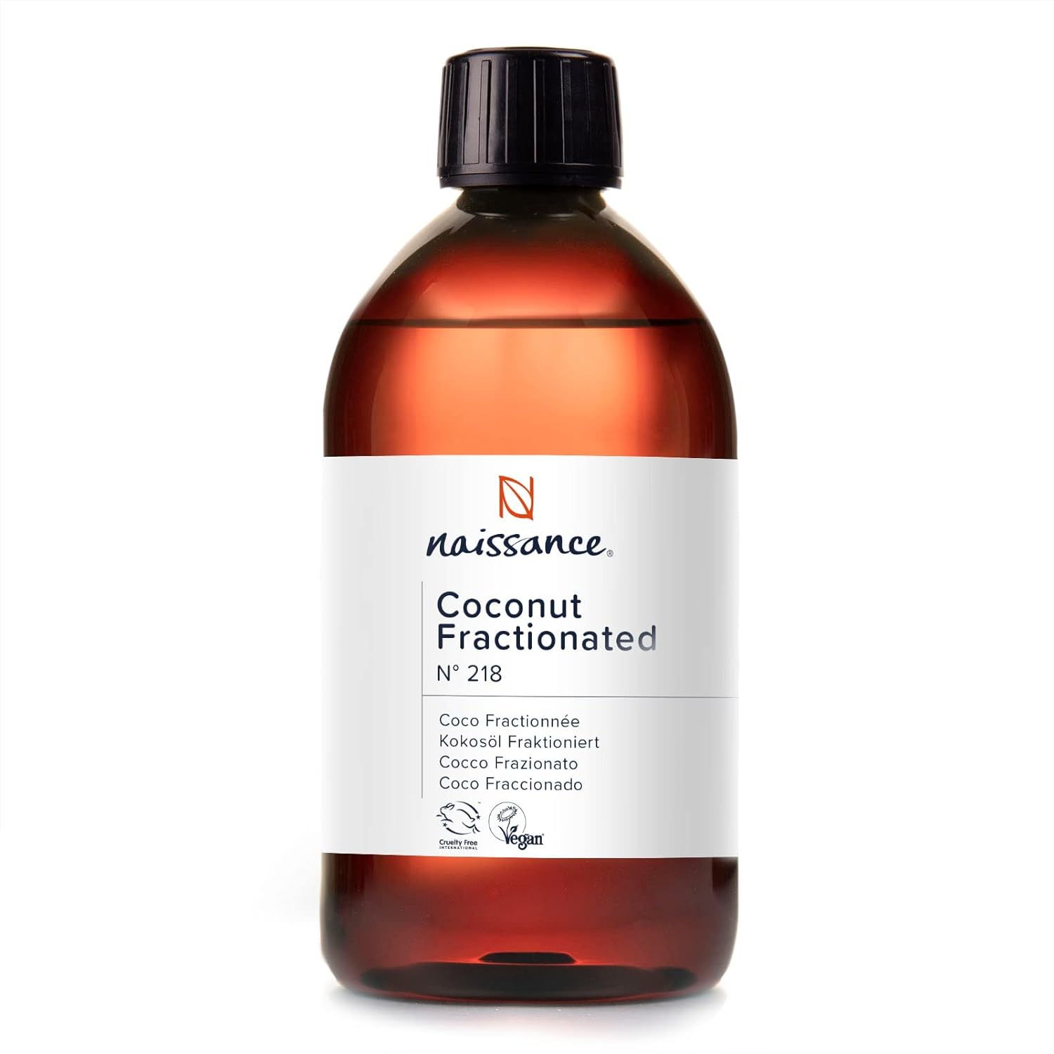 Naissance fractionated coconut oil (no. 218), 500 ml (2 x 250 ml), 100% pure