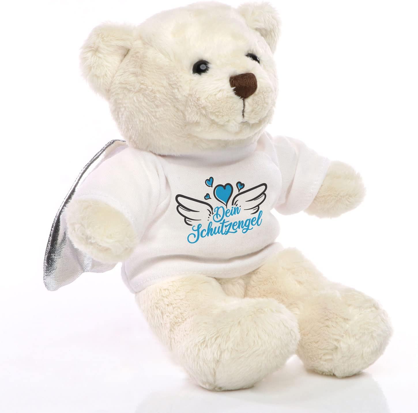 Minifeet Guardian Angel Bear Blue Cuddly Toy Gift for Christmas, Santa Claus, Advent Calendar, Birthday