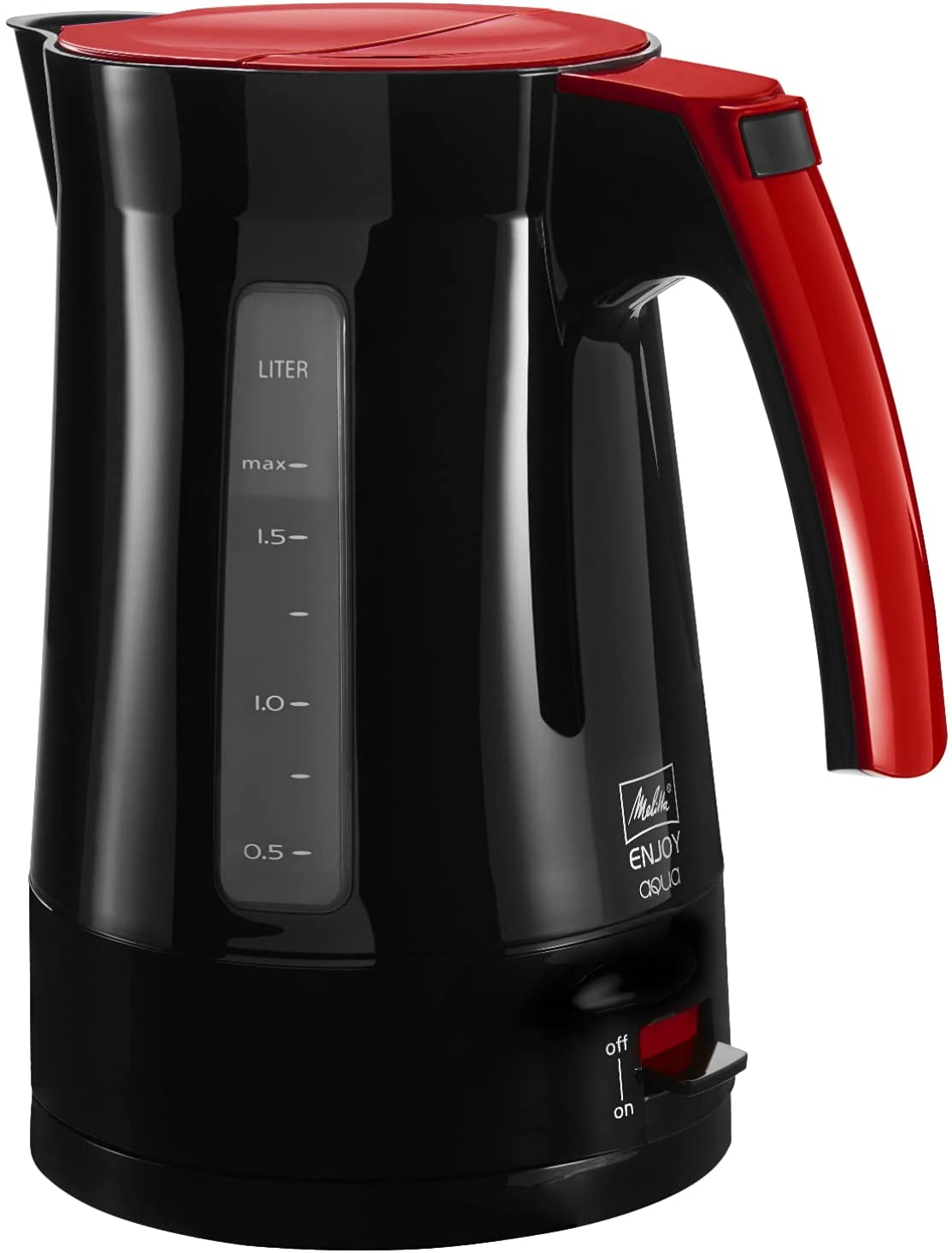 Melitta Enjoy Aqua Water Kettle, Red/ Black