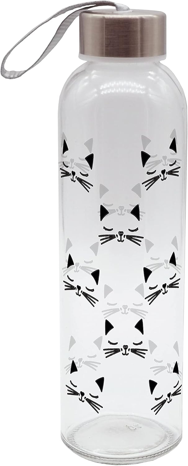 Geda Labels Unisex Youth Cat Water Bottle, Colorful, 500 ml