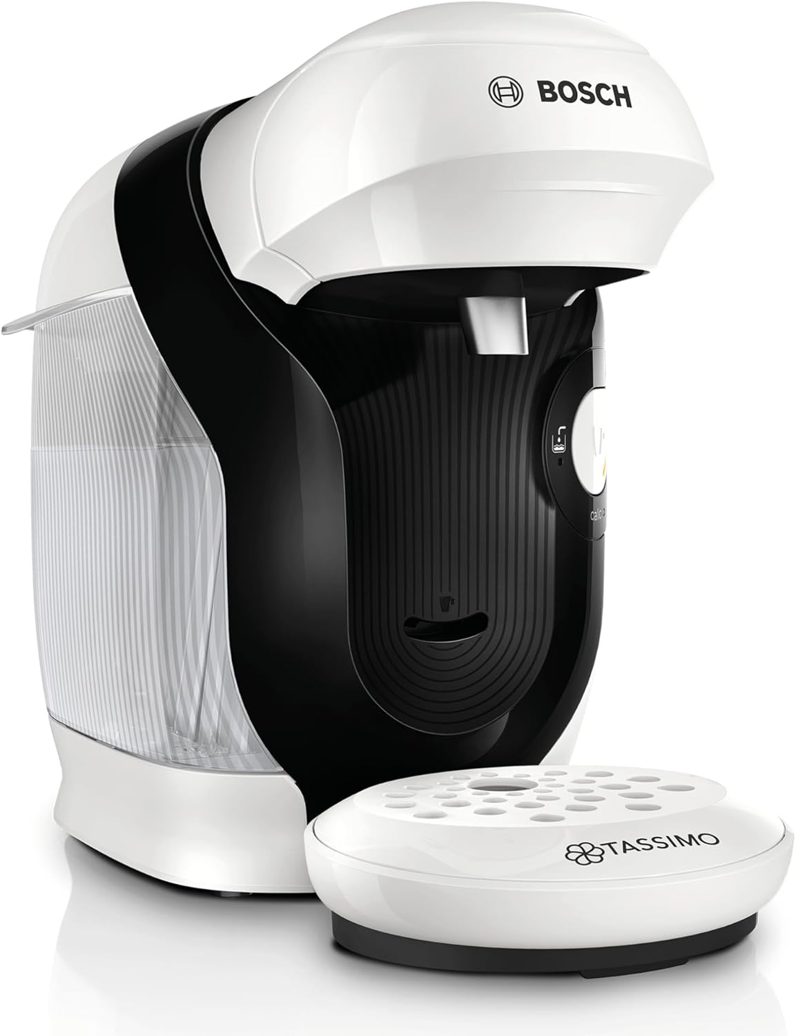 Bosch Tassimo Style Friendly TAS114E Capsule Machine, Over 70 Drinks, Suitable for All Cups, Fully Automatic, Sustainable, Space-Saving, 1400 W, White