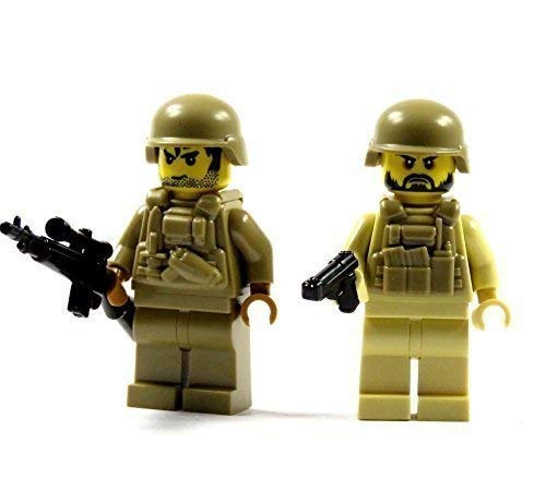 Unbekannt 2 Section Tan Dark Figure Police Swat Figures with Lego® Parts and Brick Ar