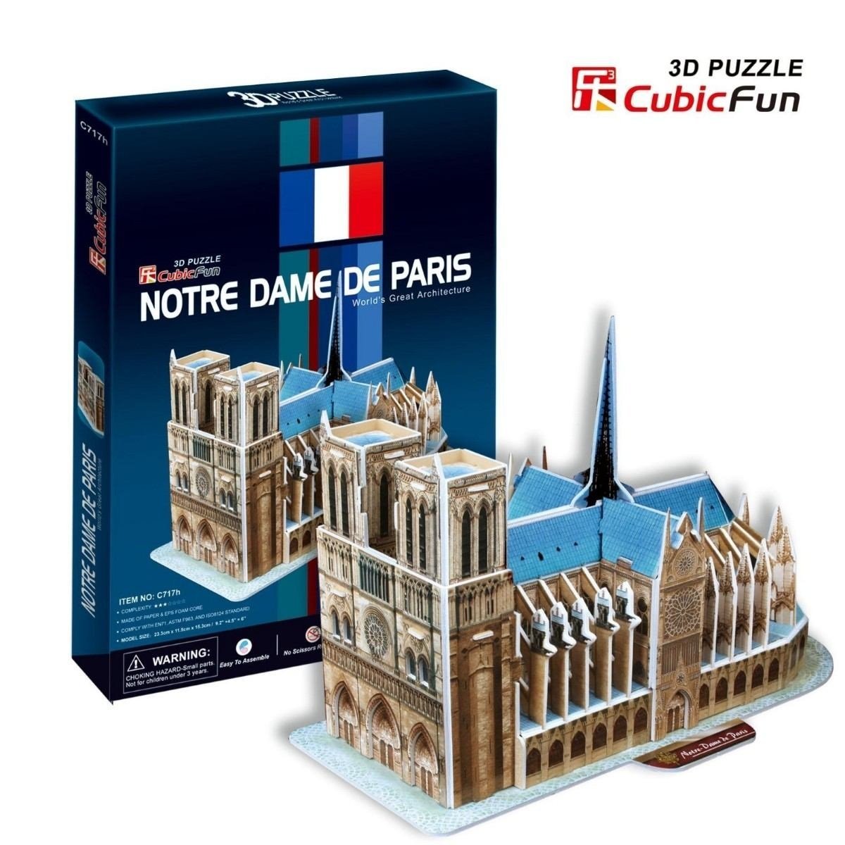 CubicFun 3D Puzzle Notre Dame In Paris (Difficulty: 4/8)