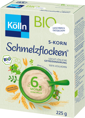 Kölln Cereal porridge Organic 5-grain meltflakes from the 6th month, 225 g