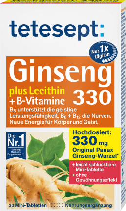 tetesept Ginseng 330 Mini tablets (30 pieces), 9.15 g