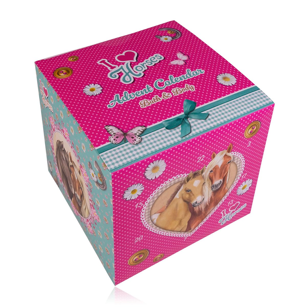 Accentra Care Advent Calendar 2024 for Girls in Horse Design with 24 Care Products - Beauty Advent Calendar with Body Lotion, Bath Bombs, Shower Gel, Shampoo, etc. - Christmas Calendar Teenagers