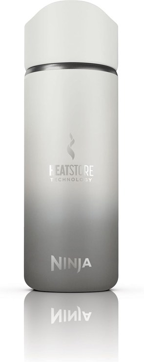 Ninja 400ml Sip Perfect Water Bottle for Hot Drinks, BPA-Free, Dishwasher Safe, Thermos Flask, White, DW1603EUUKWH