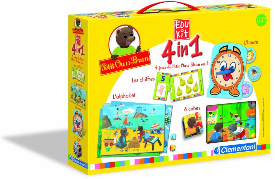 clementoni-13714-jeu Educatif-Edukit 4-in-1 Bear Family