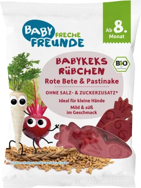 FRECHE FREUNDE Baby biscuit beetroot & parsnip, from 8 months, 30 g