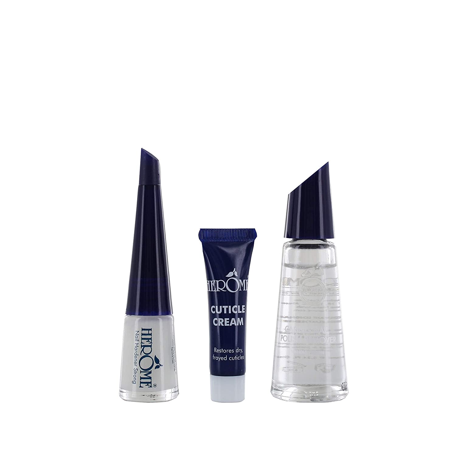 Herôme Herome 3-in-1 Manicure Set with Nail Hardener, Nail Polish Remover & Cuticl, ‎single