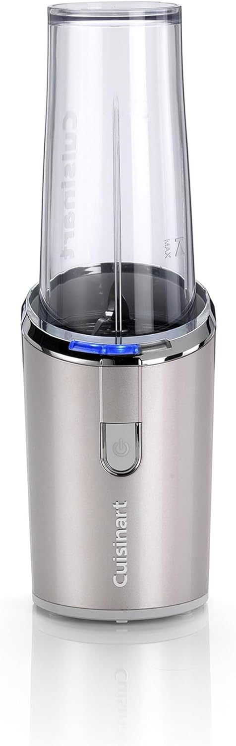 Cuisinart Wireless Travel Blender, 450ml Bottle, Portable Smoothie Maker, Ice Crusher, Frappe, Milkshakes, USB Rechargeable, Tritan, BPA Free Blender Cup with Lid