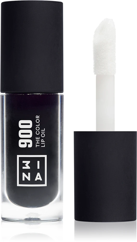 3INA The Color Lip Oil hydrating oil for lips Farbton 900 - Jet black, sheer 4 ml