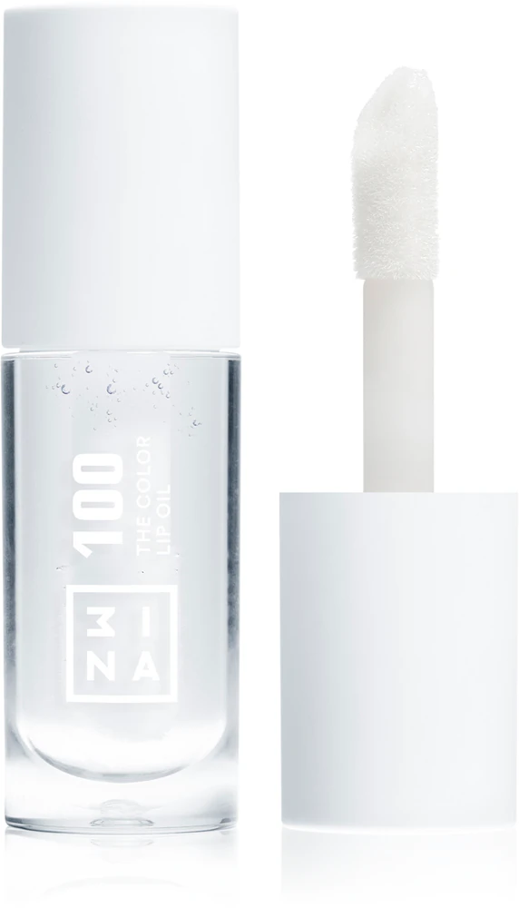 3INA The Color Lip Oil hydrating oil for lips Farbton 100 - Crystal clear 4 ml